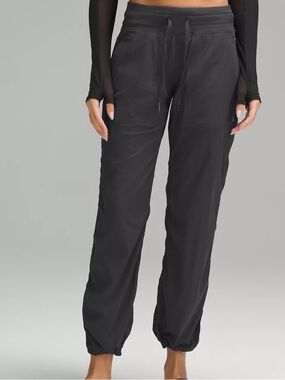 Lululemon Dance Studio Pants Women 4 Black Drawstring Cropped Lightweight